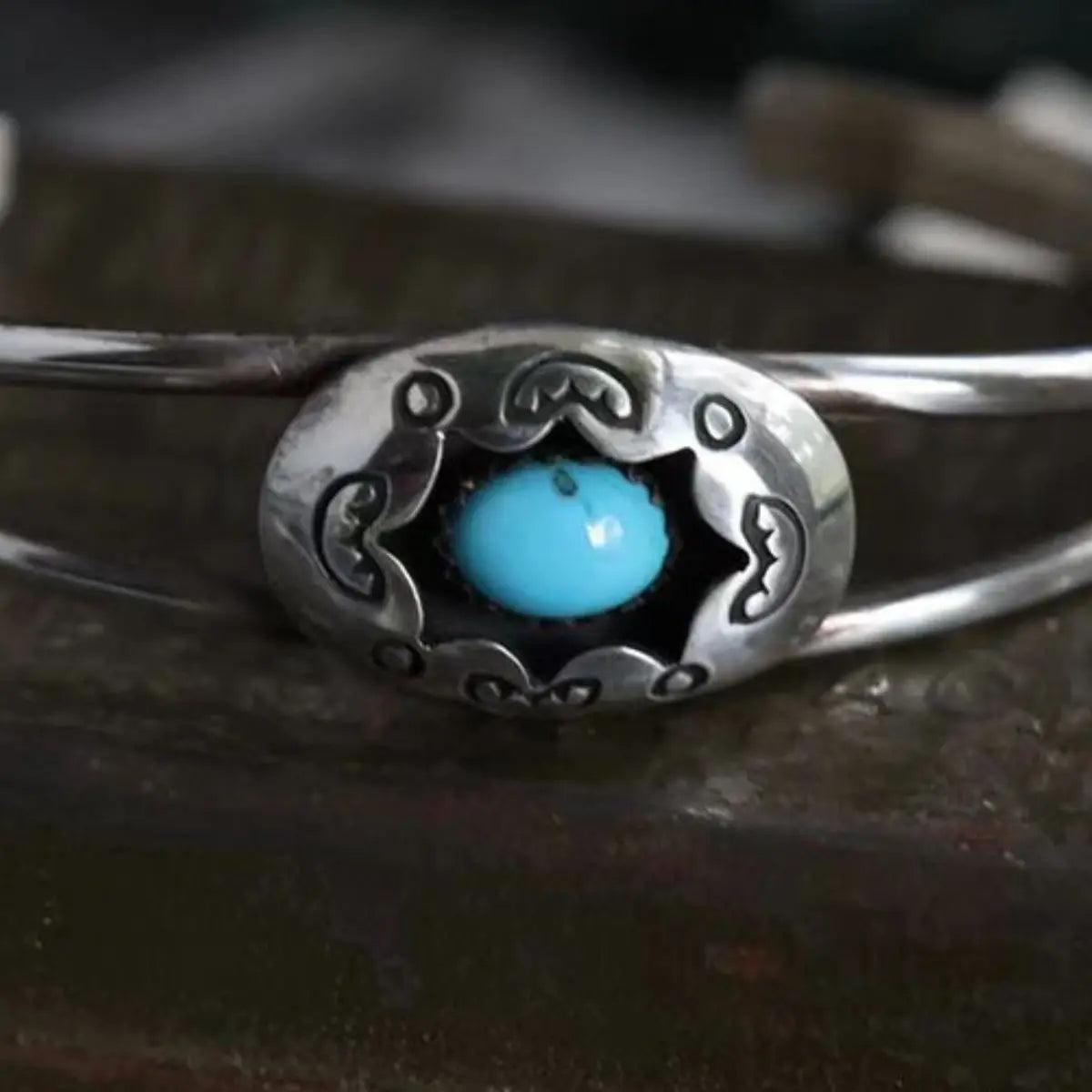 Turquoise Open Bracelet - M. Burks Pretty Boutique LLC.shop
