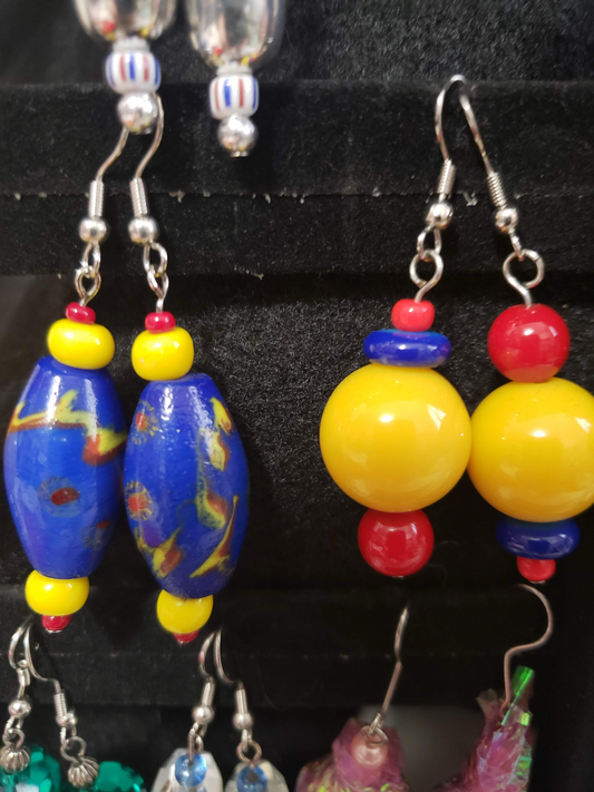 Color-Pop Beaded Hand-Made Earrings
