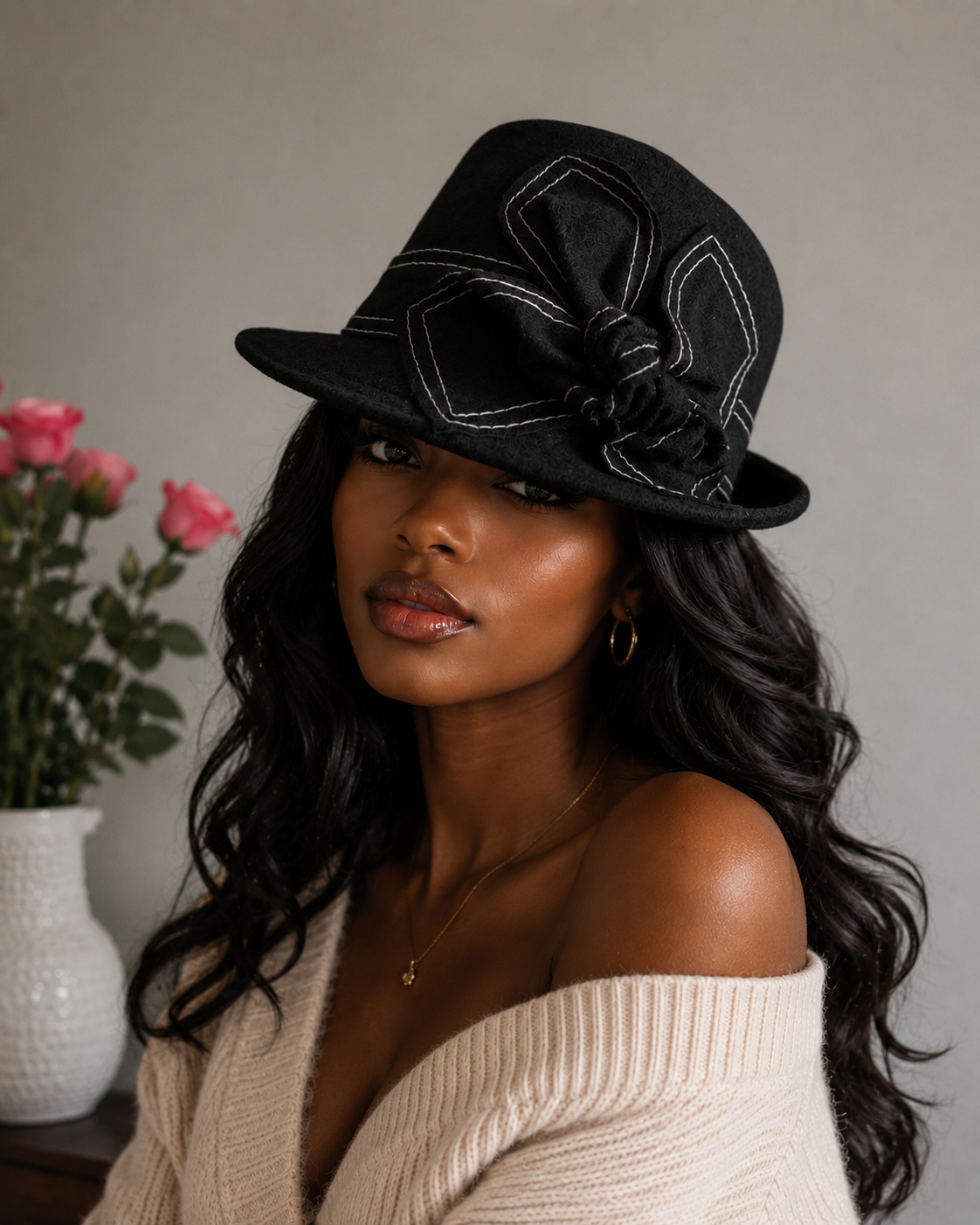 Women's Fedora Feather Hat
