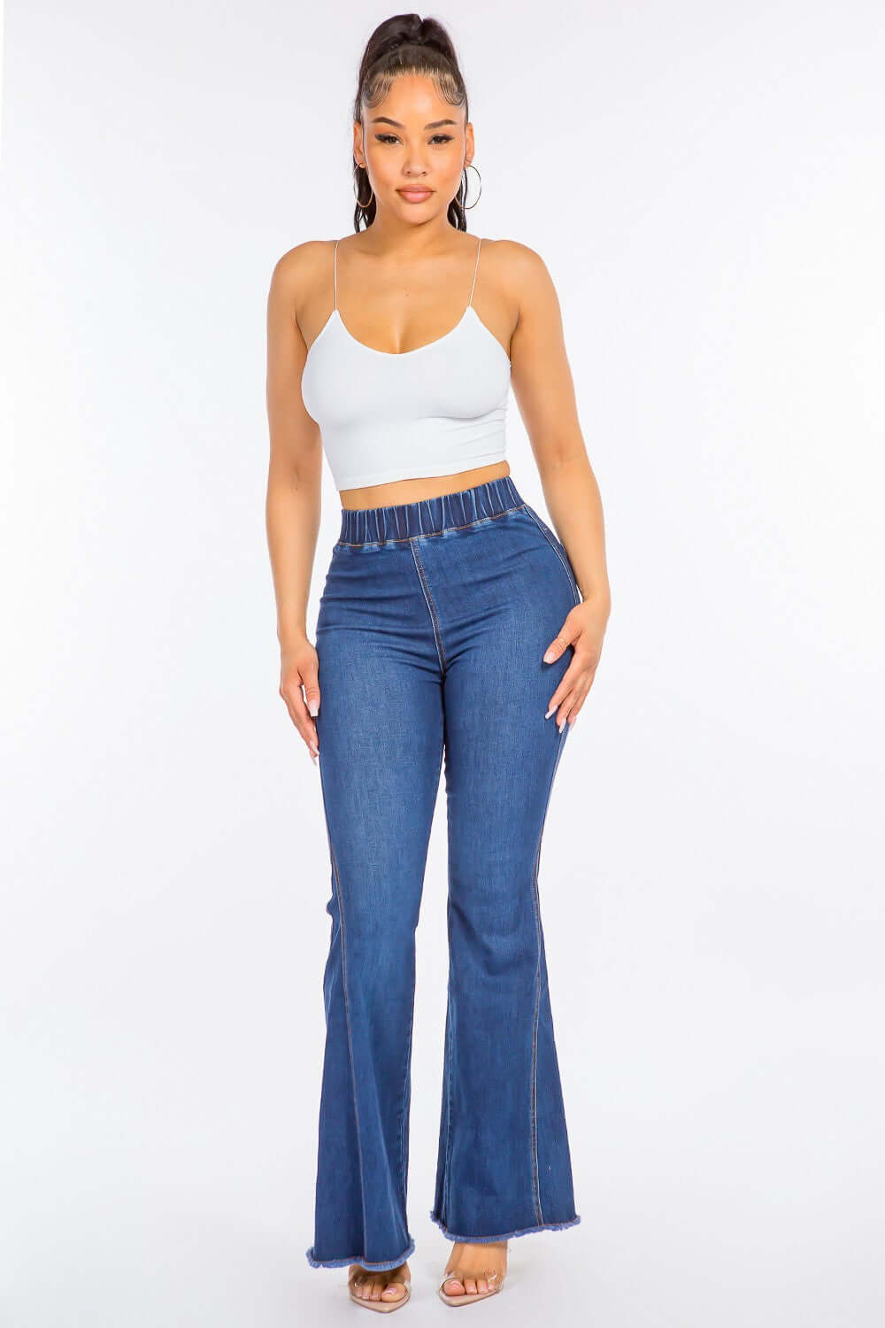 American Bazi High Waist Curvy Flare Jeans.