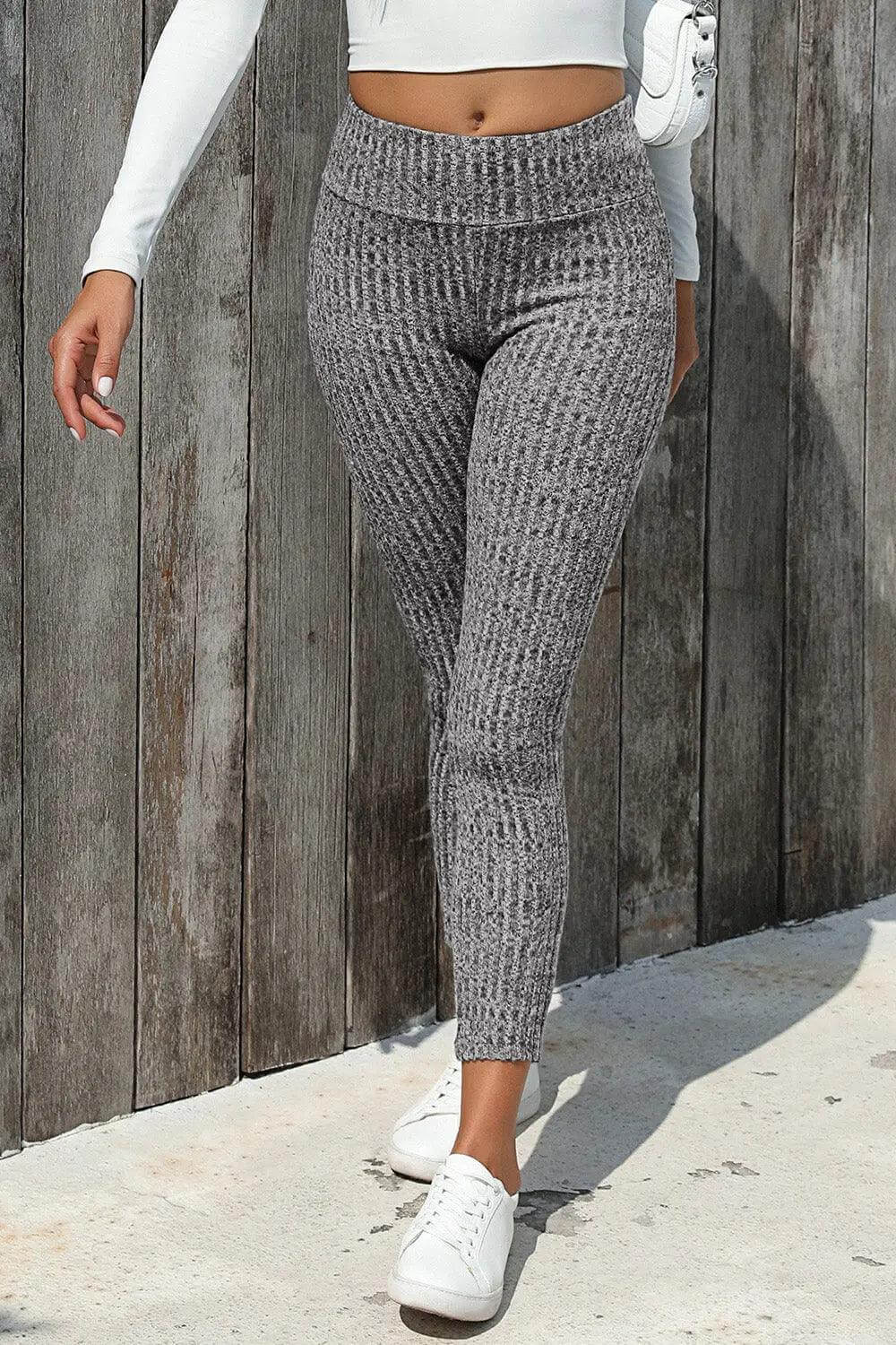Ribbed High Waist Leggings - M. Burks Pretty Boutique LLC.shop