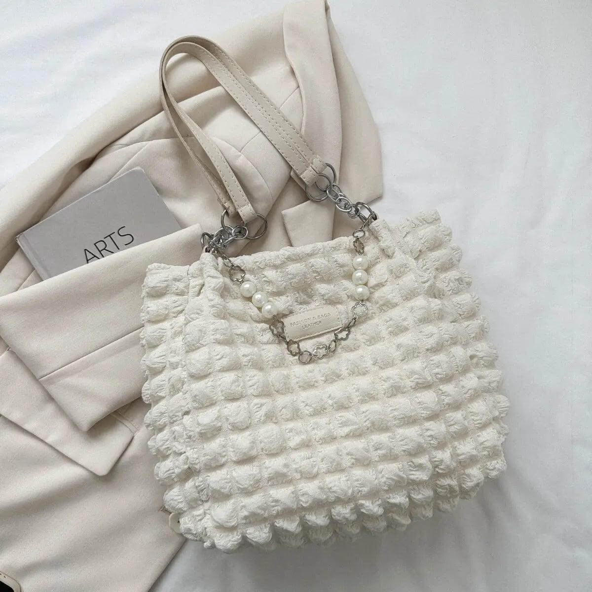 Bubble Textured Tote Bag - M. Burks Pretty Boutique LLC.shop