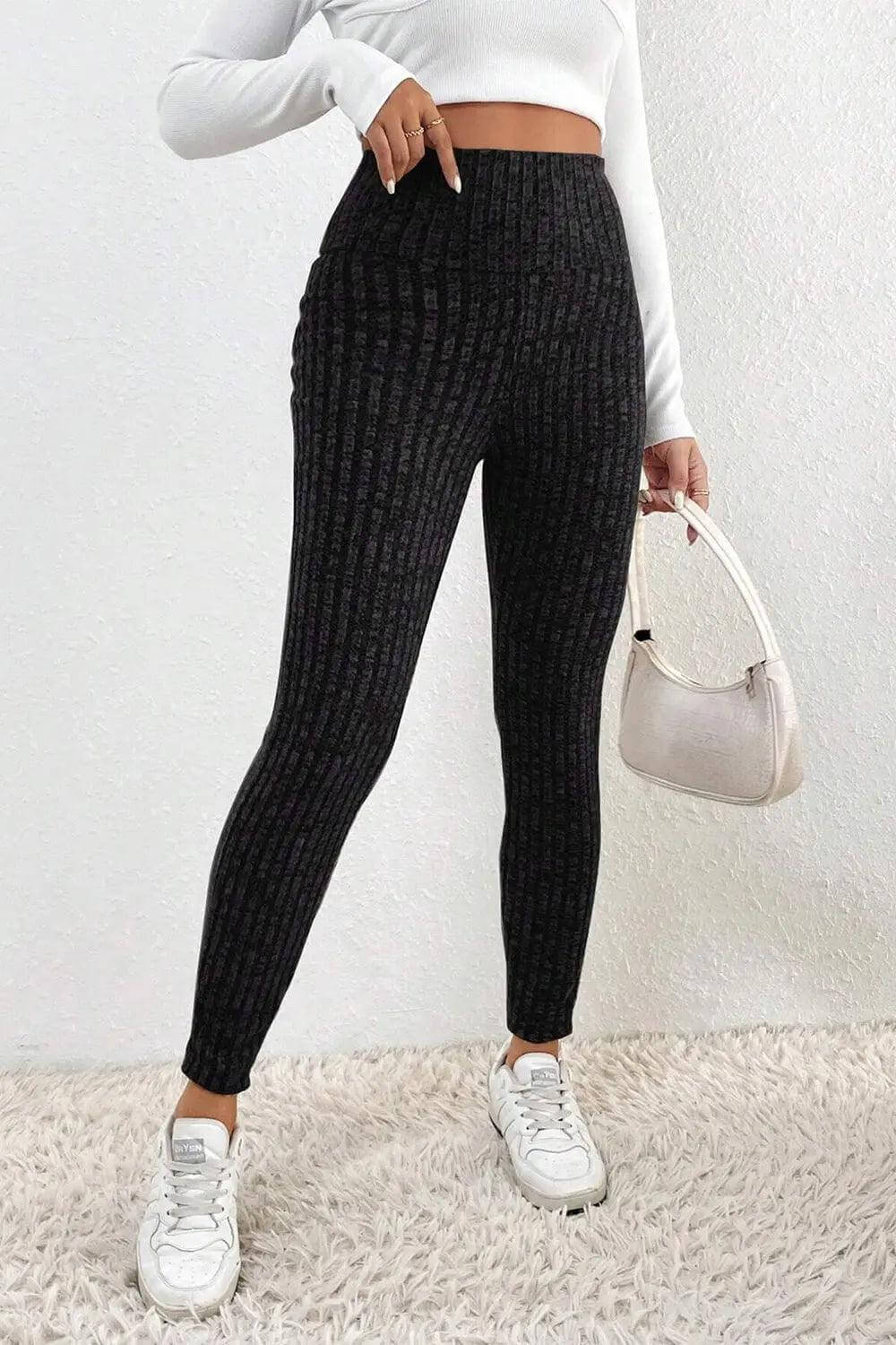 Ribbed High Waist Leggings - M. Burks Pretty Boutique LLC.shop