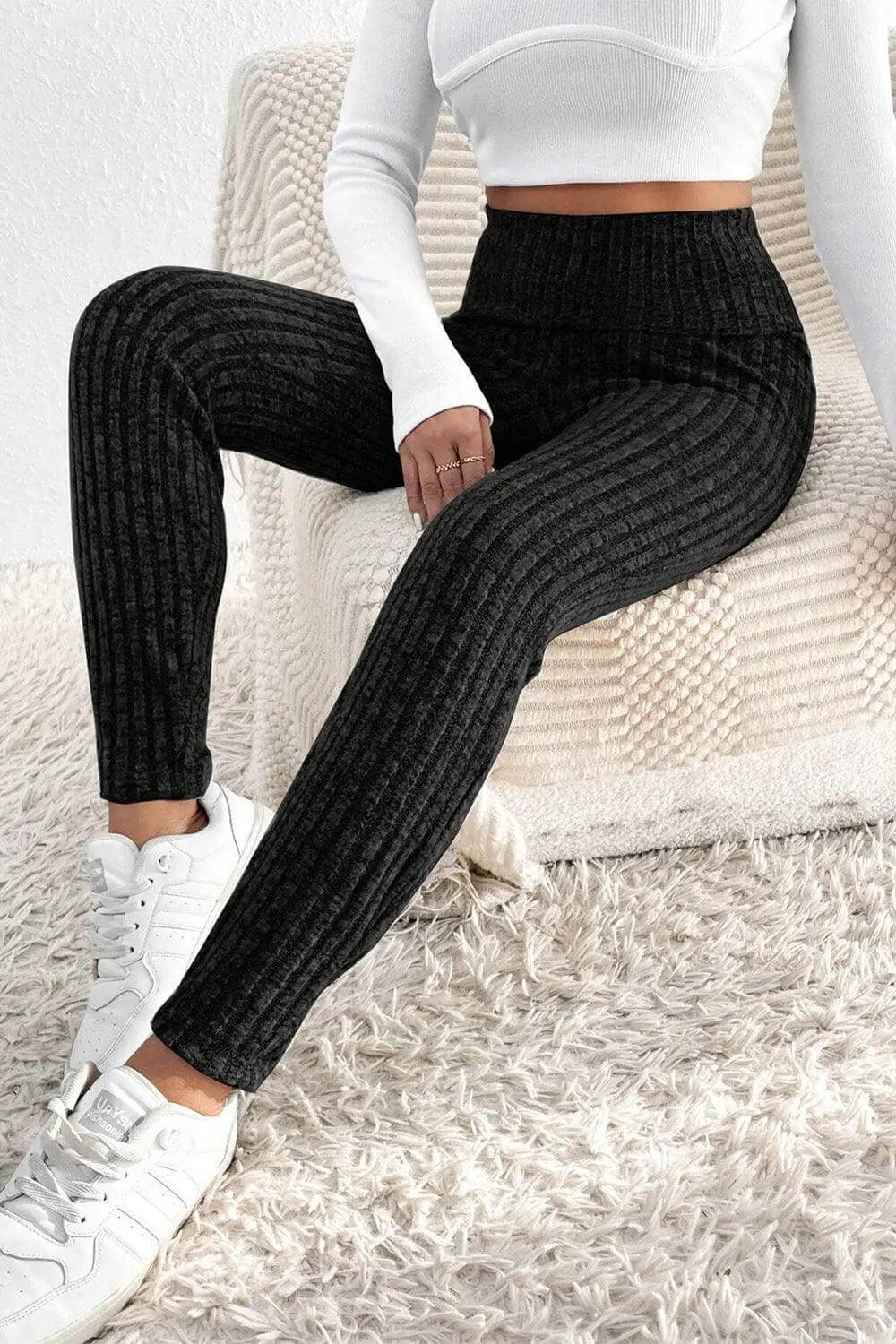 Ribbed High Waist Leggings - M. Burks Pretty Boutique LLC.shop