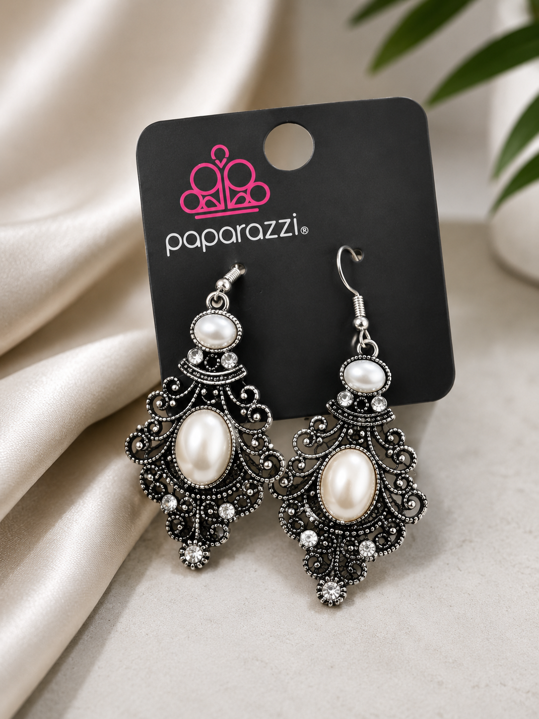 Vintage Pearl Filigree Statement Earrings