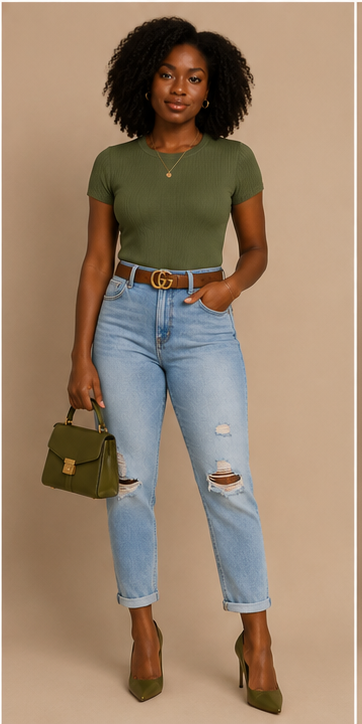 Distressed Plus Jeans Light-Wash