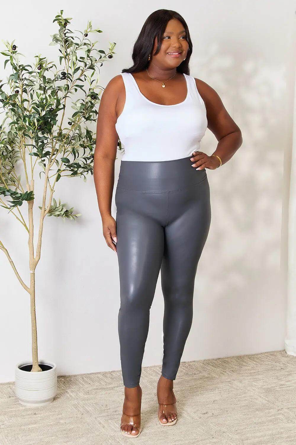 LOVEIT Full Size Wide Waistband High Waist Leggings - M. Burks Pretty Boutique LLC.shop