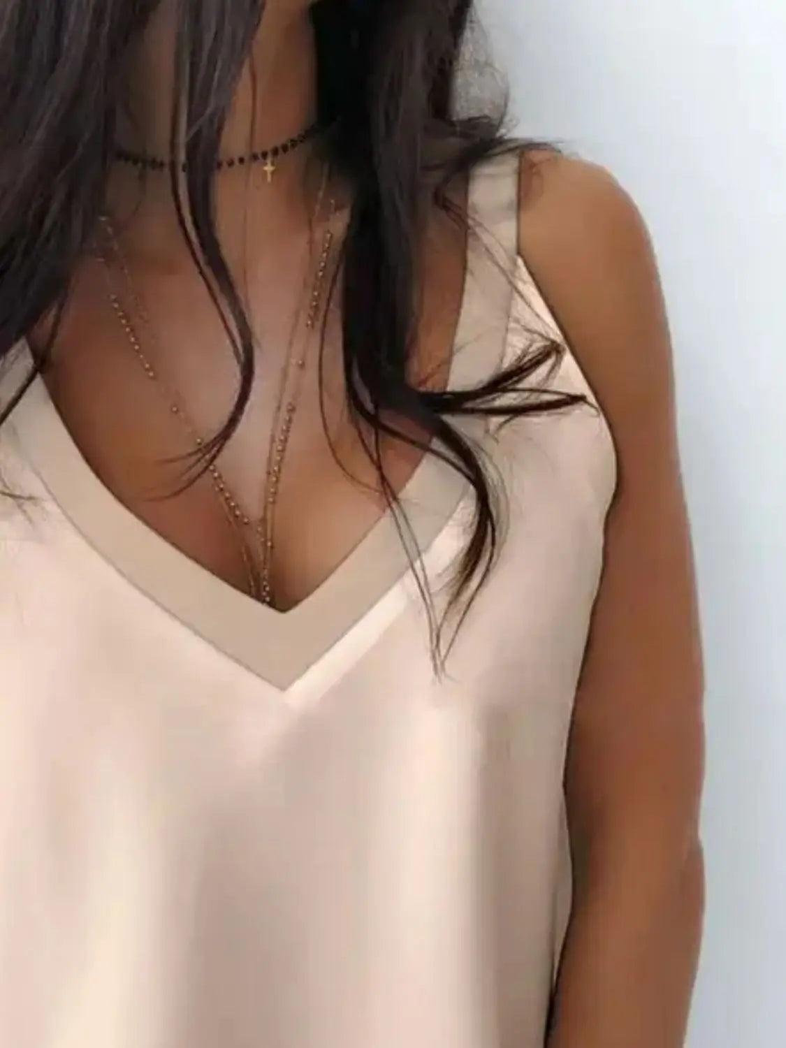 V-Neck Wide Strap Cami - M. Burks Pretty Boutique LLC.shop