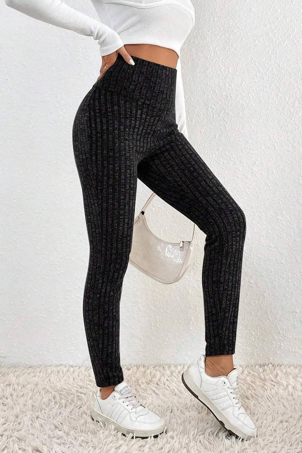 Ribbed High Waist Leggings - M. Burks Pretty Boutique LLC.shop