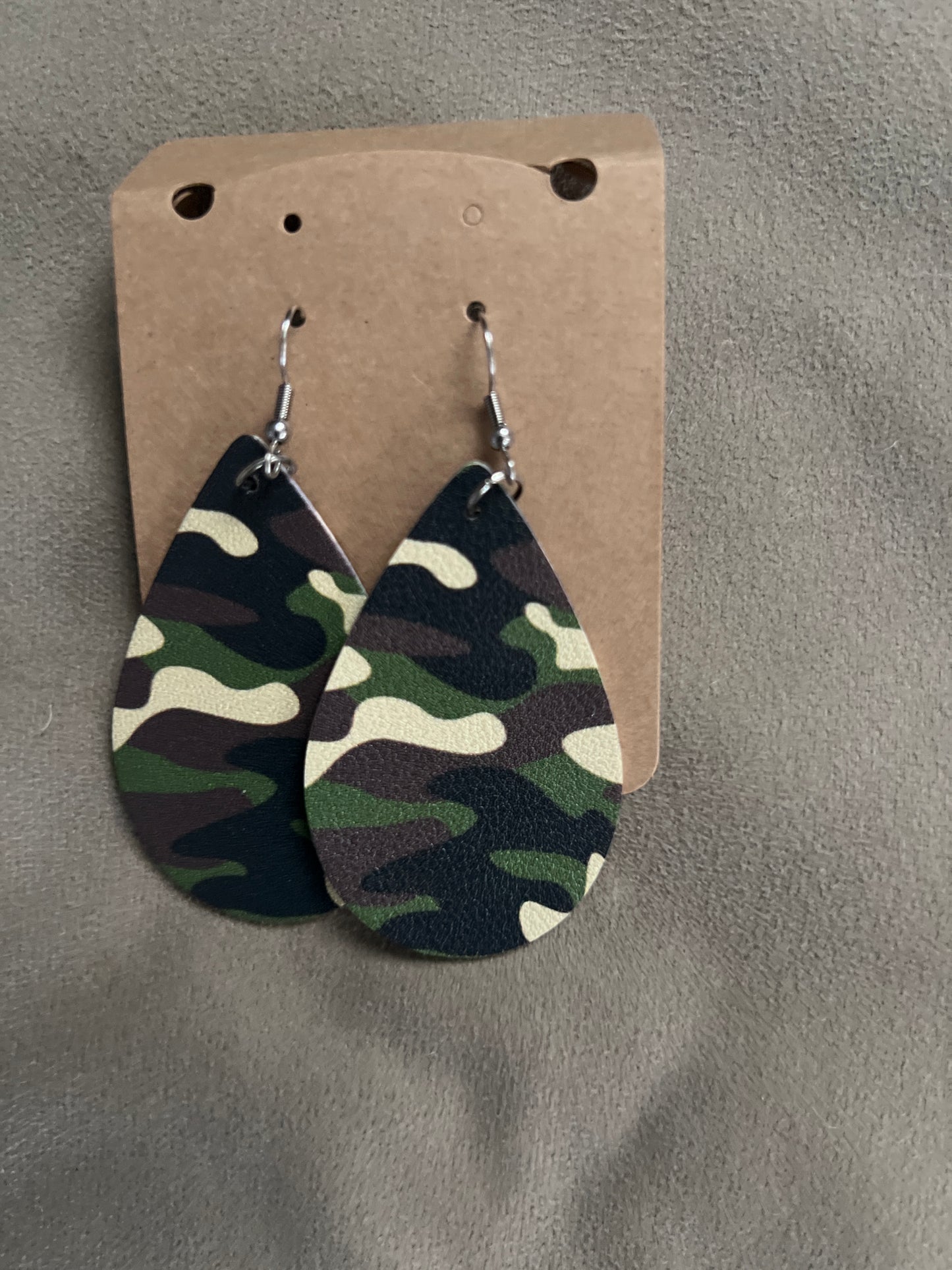 Urban Edge Camo Teardrop Earrings